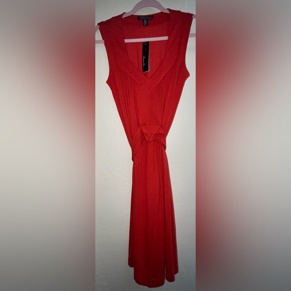 Kenneth Cole New York Red Sleeveless Midi Dress - Picture 5 of 6